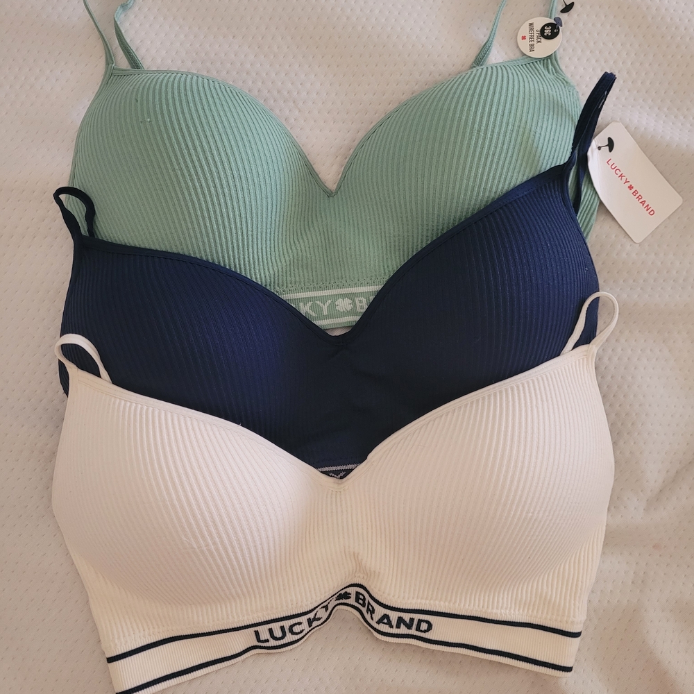 Lucky Brand Green and Blue Intimates Bras Collection